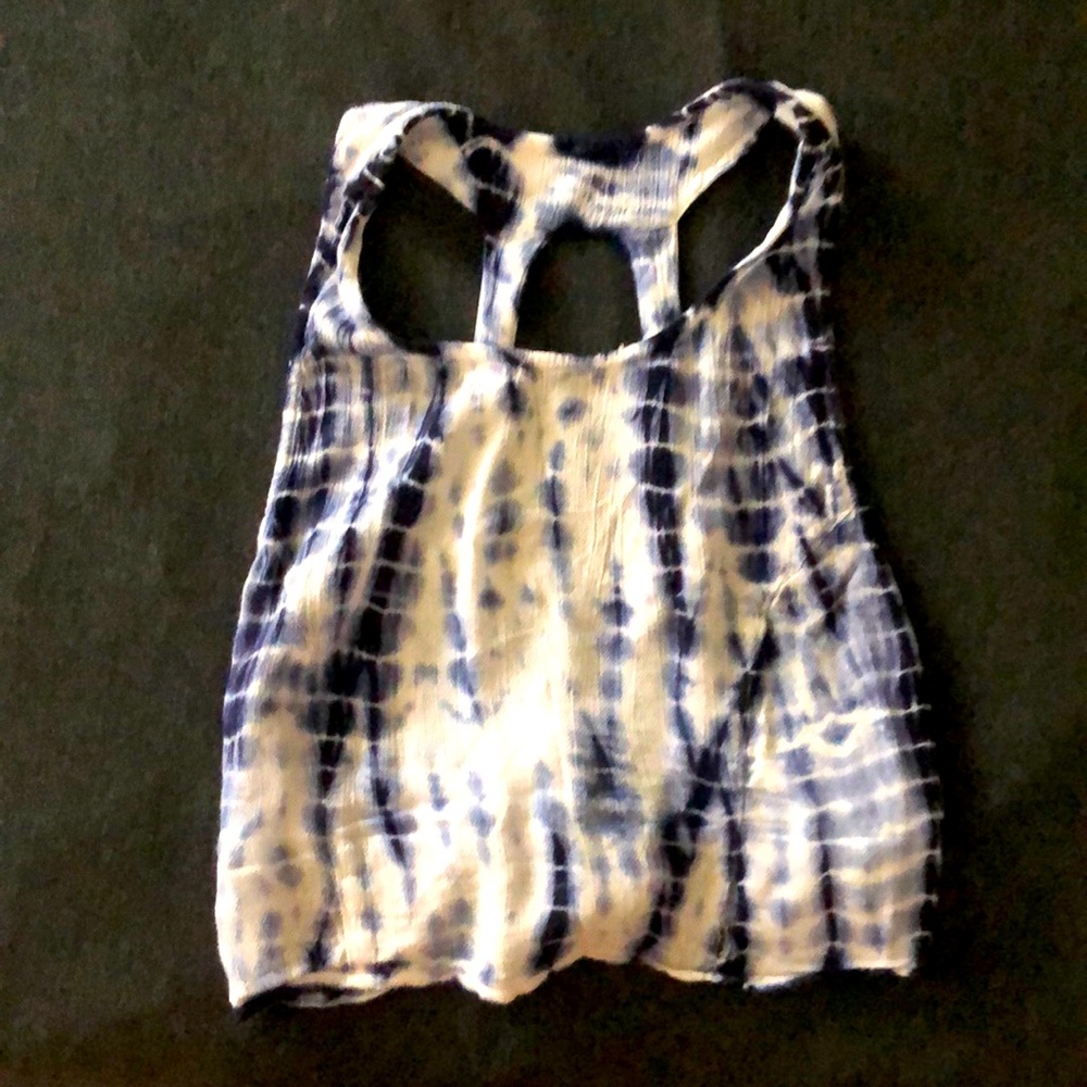 Forever 21 cropped fitted tie dye tank